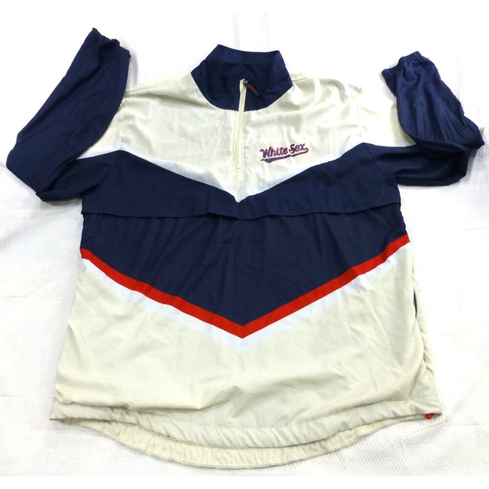 Chicago White Sox Quarter Zip Jacket Windbreaker Tri Color Chevron Xfinity Polye